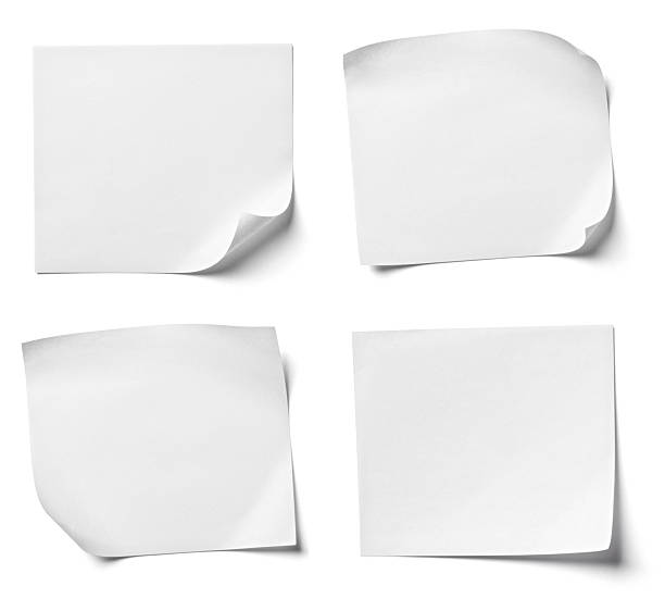 istock paper message note reminder adhesive sticker blank background white empty sticky tag sign office 2228375593
