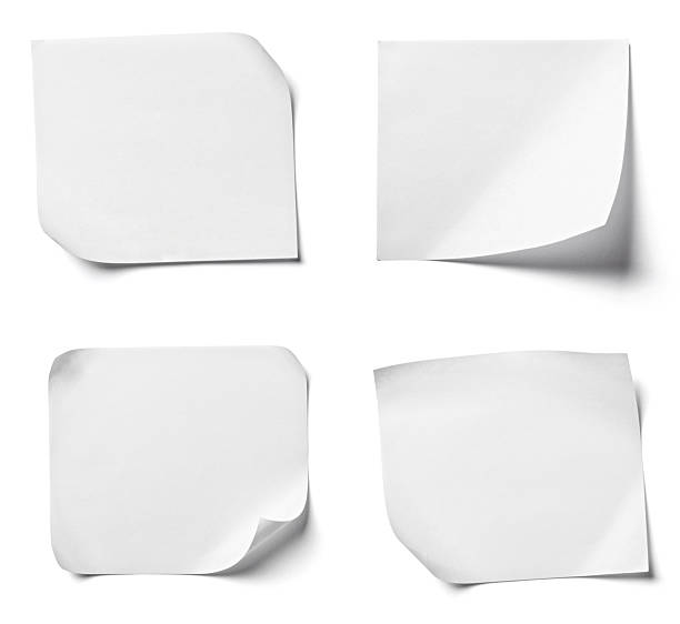 istock paper message note reminder adhesive sticker blank background white empty sticky tag sign office 2228375713