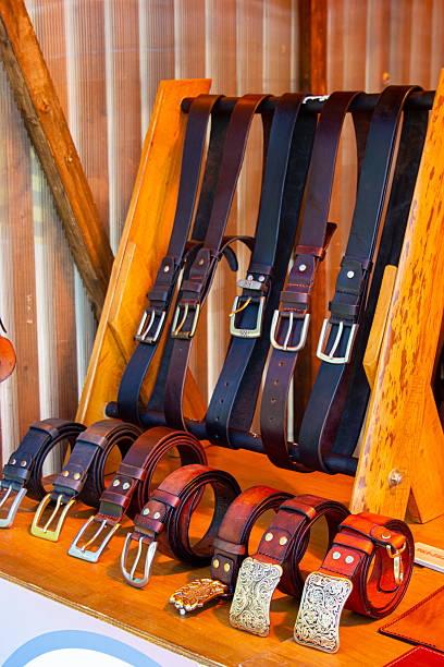 istock beautiful belts made of genuine leather, handmade 2228377423