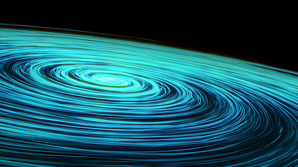 istock Flying through the blue-green data tunnel. Seamless animation 2228379205