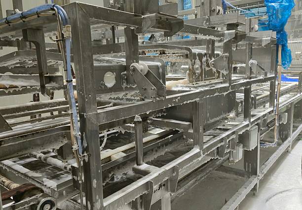 istock rinsing the tofu cheese production line with a special detergent 2228383575