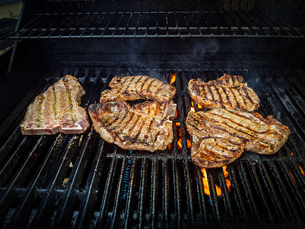 istock Chargrilled Seared Steaks on an Outdoor Grill 2228391707