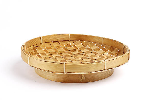 istock Traditional Bamboo Woven Basket Isolated on White Background 2228392862