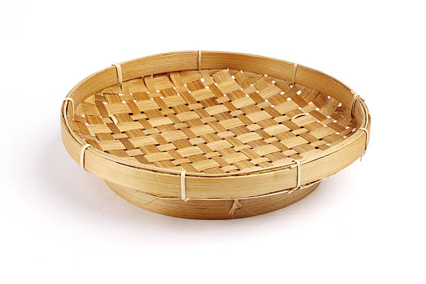 istock Traditional Bamboo Woven Basket Isolated on White Background 2228392865