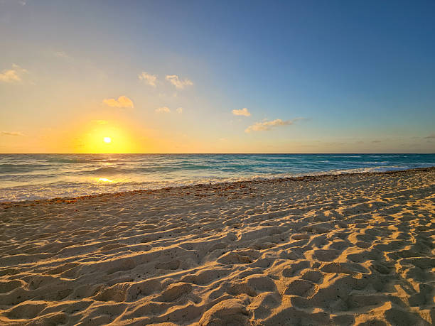 istock Sunrise on a beautiful beach in Cancun 2228393026