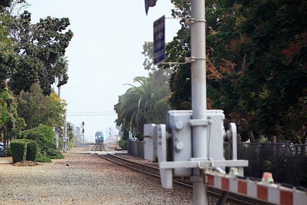 istock Train Crossing On A Foggy Day 2228396291