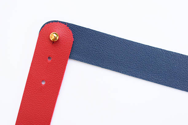 istock dark blue and red leather strap isolated on white background 2228401359