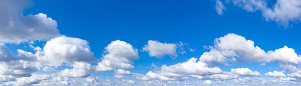 istock Panoramic fluffy cloud in the blue sky. Sky with cloud on a sunny day. 2228411109