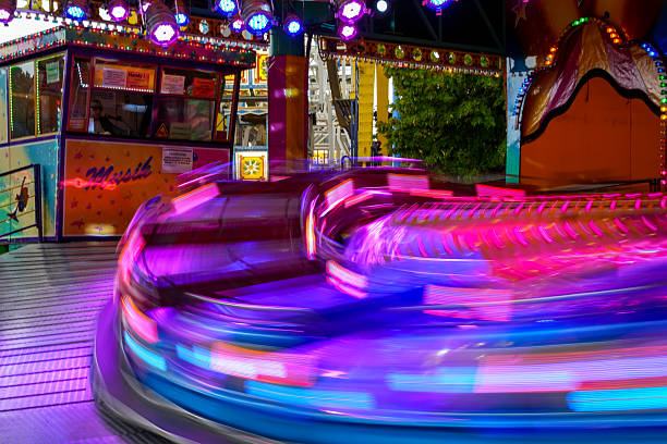 Munich, Bavaria, Germany, August 2, 2025. A fast ride at the summer festival in the Olympic Park, Munich.