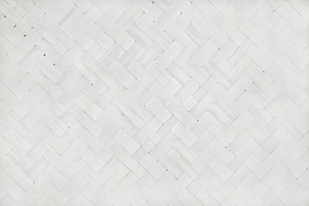 istock Old white bamboo weave texture background, pattern of woven rattan mat in vintage style. 2228417085