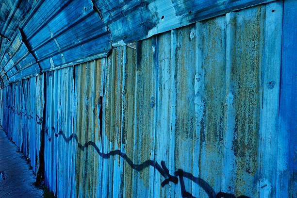 Colorful paintings on wooden walls