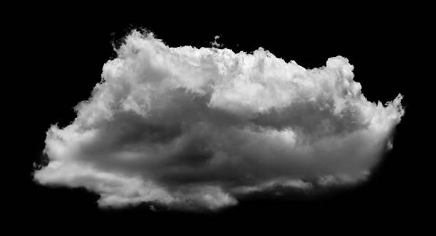istock Separate white clouds on a black background are real clouds. White clouds are isolated on a black background. White fluffy cumulus cloud isolated on a black background 2228430023