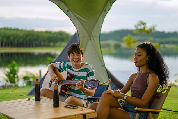 istock Lgbtq couple are going to camping. 2228430362