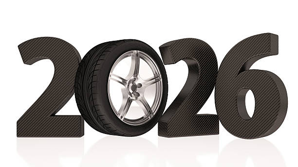 istock 2026 with a Car Tire. Car Sales Concept 2228443592