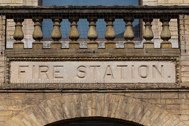 istock Old Fire Station Sign in Bury St. Edmunds, Suffolk 2228443679
