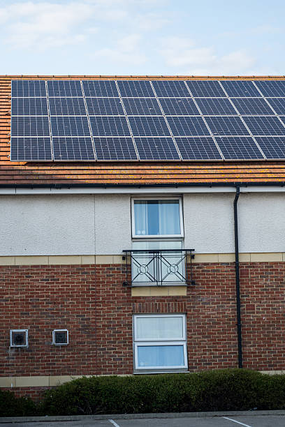 istock Close-up solar panels, sun energy system. Green energy 2228444690