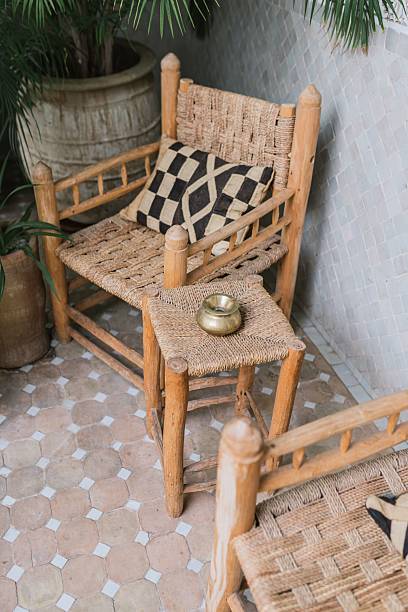 istock Rustic Wooden Chairs in Cozy Outdoor Setting 2228448014