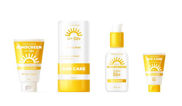 istock Realistic sunscreen cream. Suntan skincare lotion packaging, 50 spf sun uv block sunblock cosmetic tube bottle mockup summer skin care beauty product set exact vector illustration 2228454851