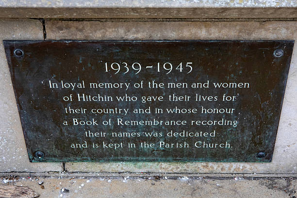 istock WW2 Plaque on Hitchin War Memorial in Hitchin, UK 2228454857