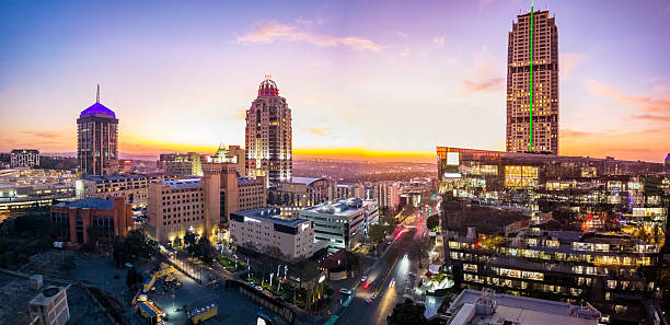 istock Sandton Cityscape Centre At Sunset Dusk 2228455929