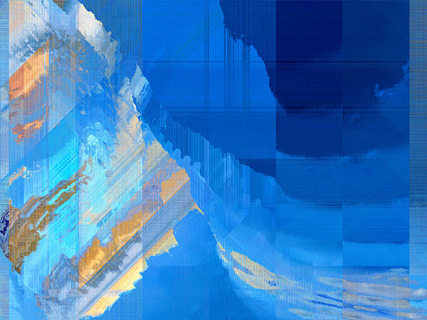 istock Abstract glitch art background resembling a snowy mountain landscape. 2228459282