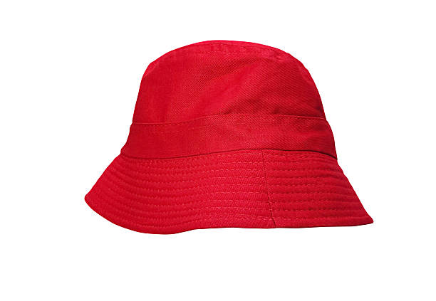 istock Bright red bucket hat on a white background. 2228461519