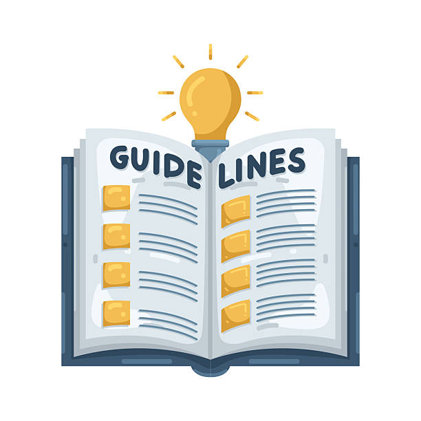 stockillustraties, clipart, cartoons en iconen met guideline - begeleiding