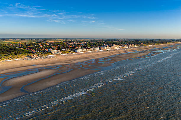 istock Aerial view of sunset over beach on the Atlantic Ocean 2228473921