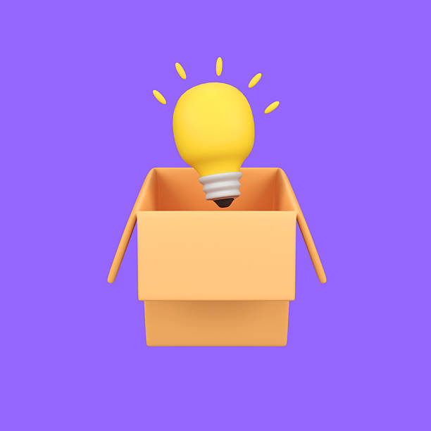 istock Out of the box light bulb ideas isolated 3d render icon illustration 2228477572