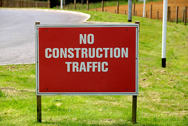 istock No Construction Traffic Signboard at a Housing Development Building Site 2228480137