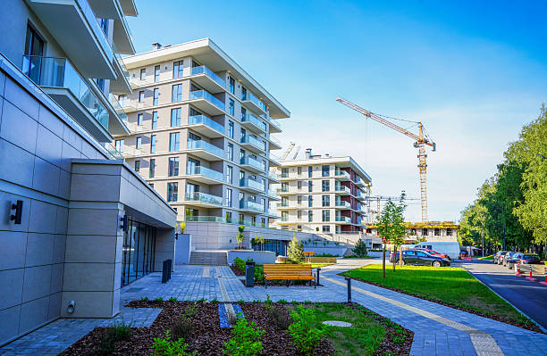 istock Hotel construction. Tower crane on building construction. Multi Storey Residential Buildings construction. 2228481754