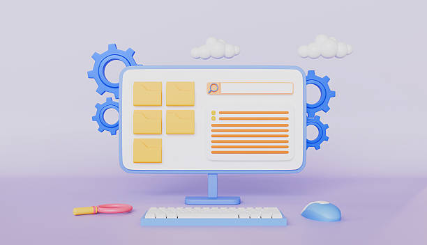istock Computer showing media content management for website online marketing development concept 2228483409