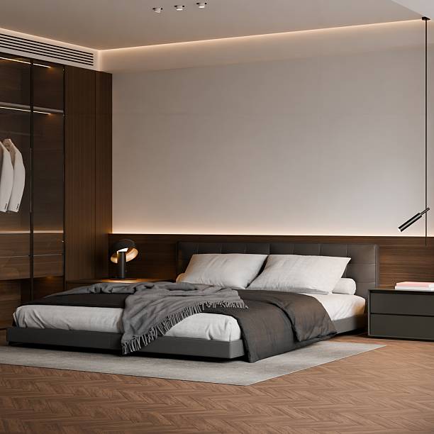 istock Frame poster mockup in a modern bedroom interior 2228497270