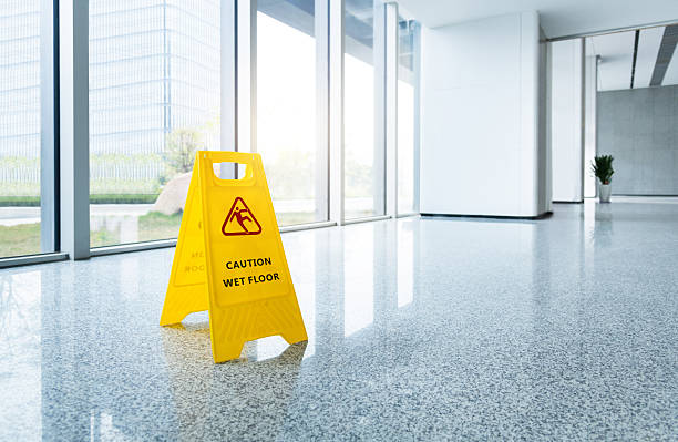 istock Caution wet floor sign on the floor 2228499624