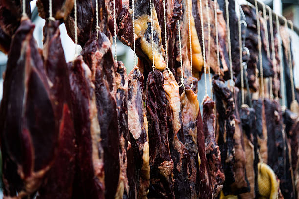 Hang the beef and dry it in the sun