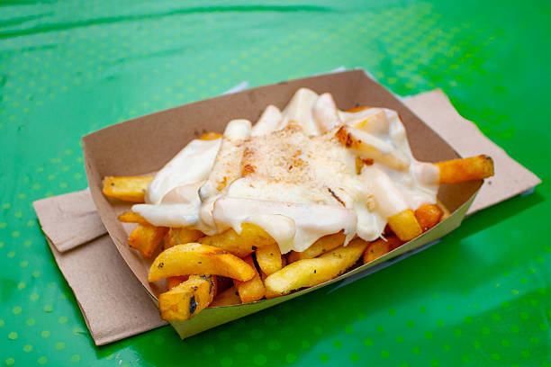 French Fries with Cheese in Container
