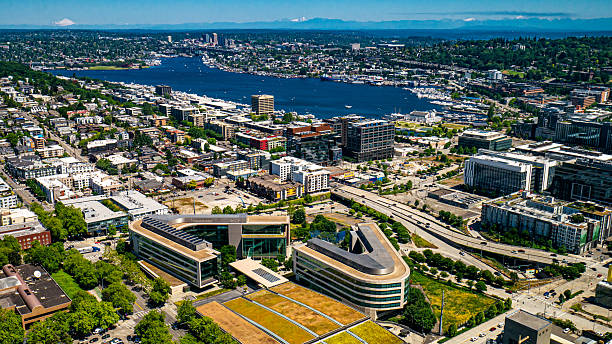 istock Seattle aerial view with Lake Union and University District 2228502965