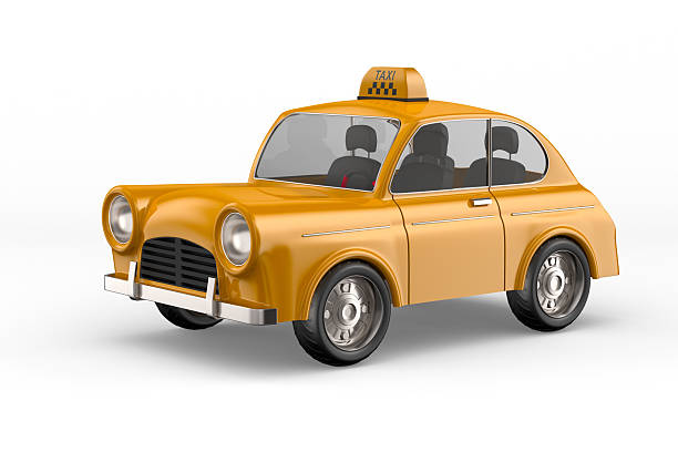 istock Yellow taxi on white background. Isolated 3D illustration 2228508466