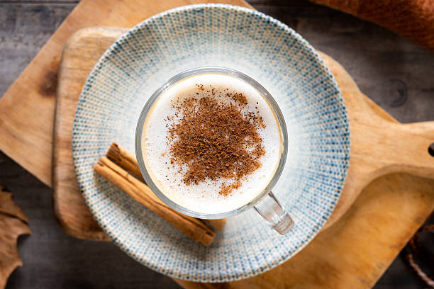 istock Maple Latte with Cinnamon in Glass Mug 2228508718