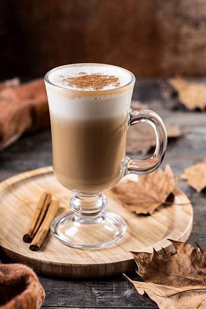 istock Maple Latte with Cinnamon in Glass Mug 2228508736