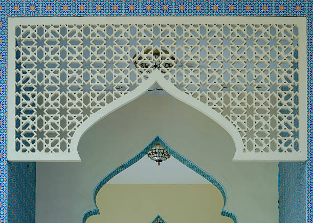 istock Central Islamic hallway with symmetrical arches and sacred atmosphere 2228513834