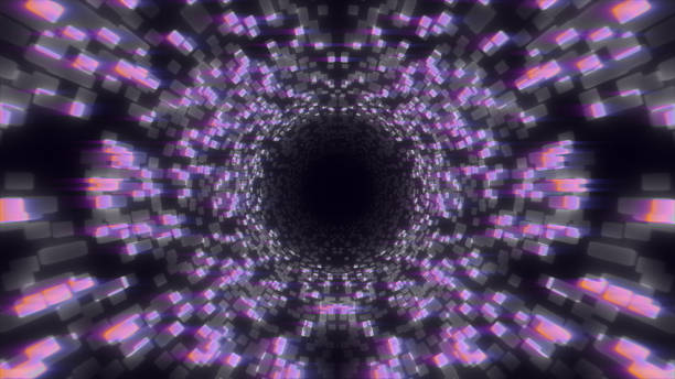 istock A wormhole through time and space. Abstract purple tunnel 4k 2228527517