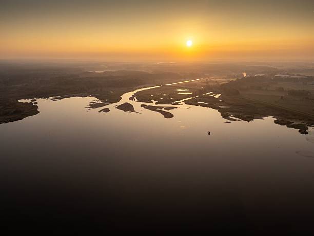 istock Aerial River Landscape at Sunset 2228535715