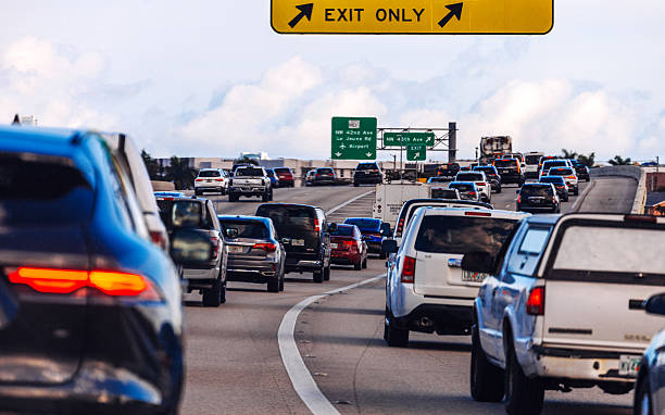istock Highway traffic to Miami, Florida 2228542071