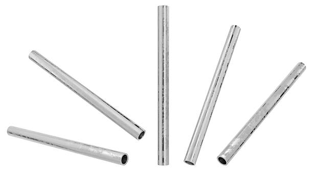 istock Isolated damaged metal pipes set. 3D rendered image. 2228552896