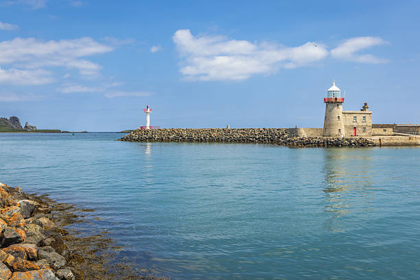 Howth Harbour Lighthouse, built in 1818, County Dublin, Ireland.