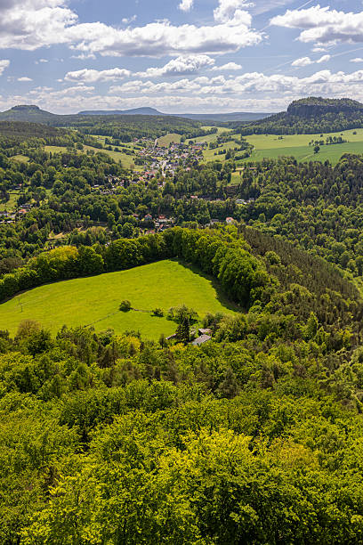 istock High angle view shows scenic German countryside 2228568555