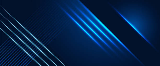 istock Modern dark blue and purple gradient colours striped diagonal line on black background. Futuristic modern backdrop design for business, presentation, ads, banner and website landing page. 2228570579