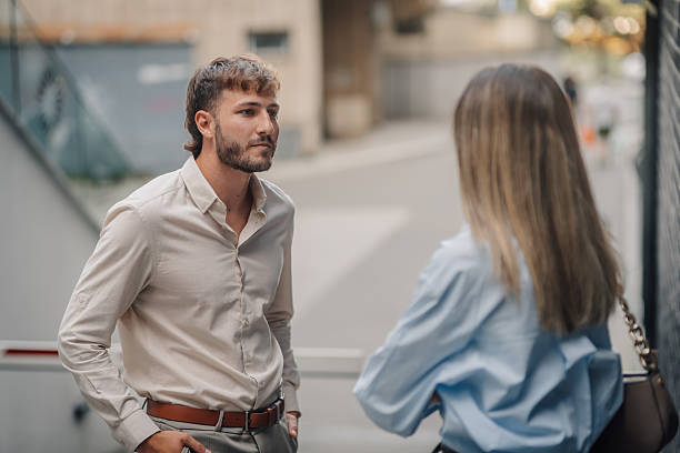 istock Two business partners chatting during a work break in the city 2228578623
