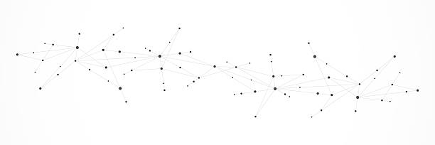 istock Minimalistic design with connecting the dots and lines. Abstract geometric background of science and technology concept 2228583030